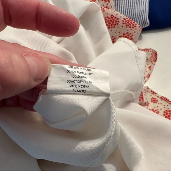 New PRINCESS POLY Desert Duck Mini Dress Red White Dainty Floral Ruffles Sun - Picture 11 of 13